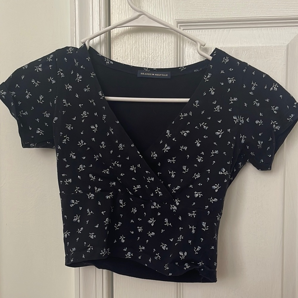 Brandy Melville floral crop top